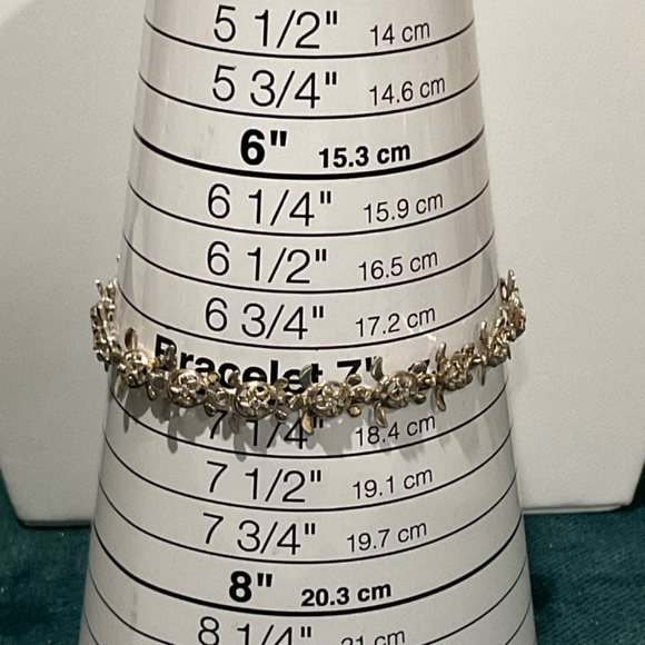 Vintage Sterling Silver Crystal Quartz Stone Turtle Link Bracelet Signed 925 - Picture 8 of 8